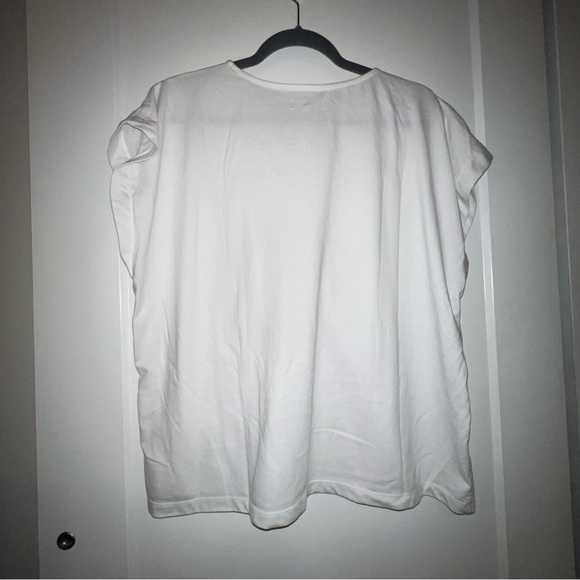 Madewell white cap sleeve shirt size XL - Picture 1 of 3